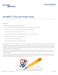 Thumbnail of document Data Sheet - Pro3000 Tone & Probe Series